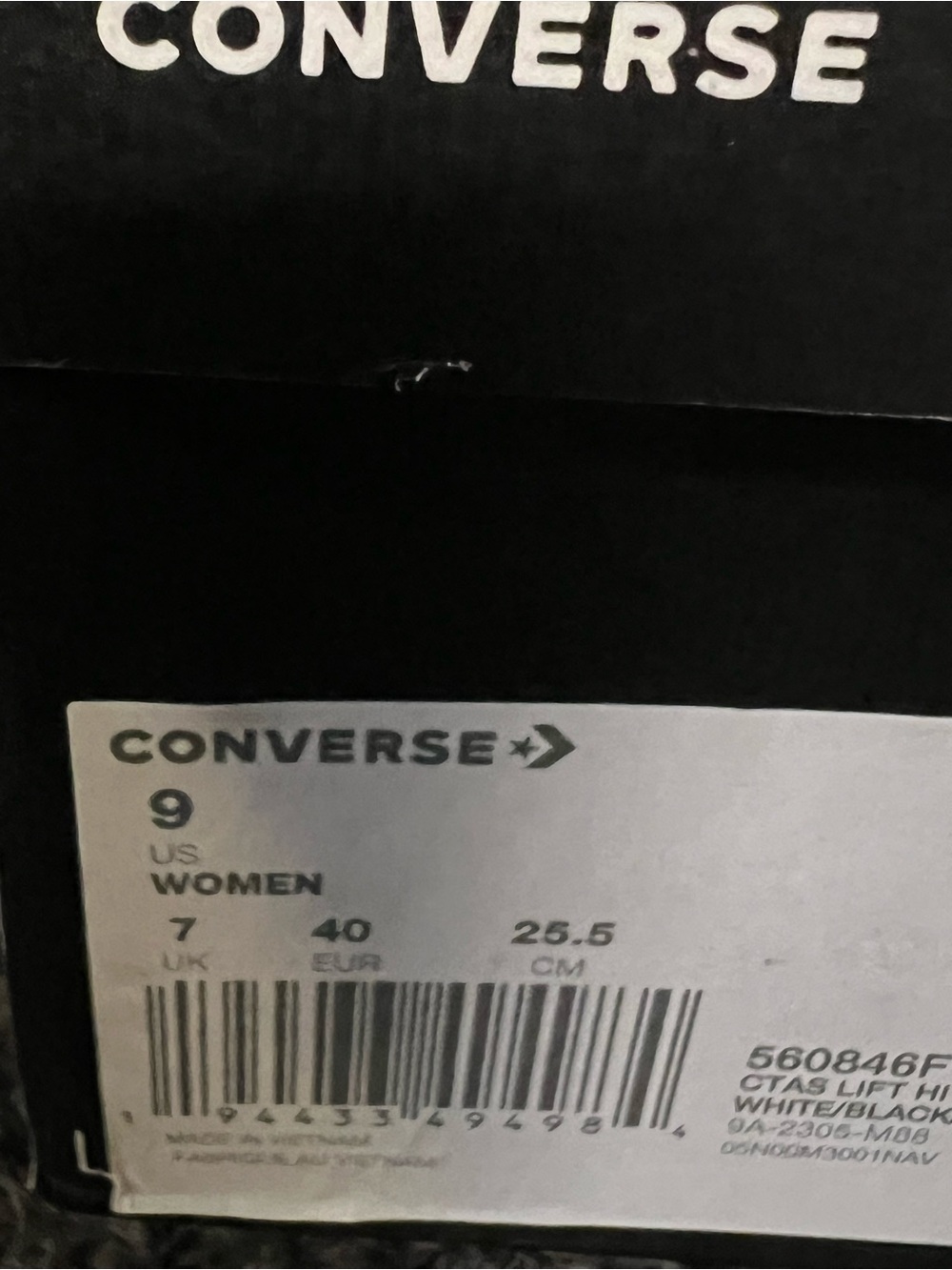 Converse Women's White High-Top Platform Sneakers with Black Trim - Picture 11 of 12